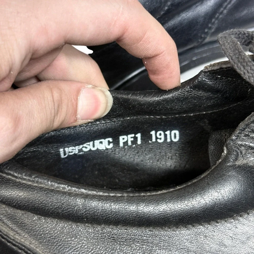 Thorogood Postal Oxford Shoes Mens 10 Black Leather Vibram Sole Made In USA